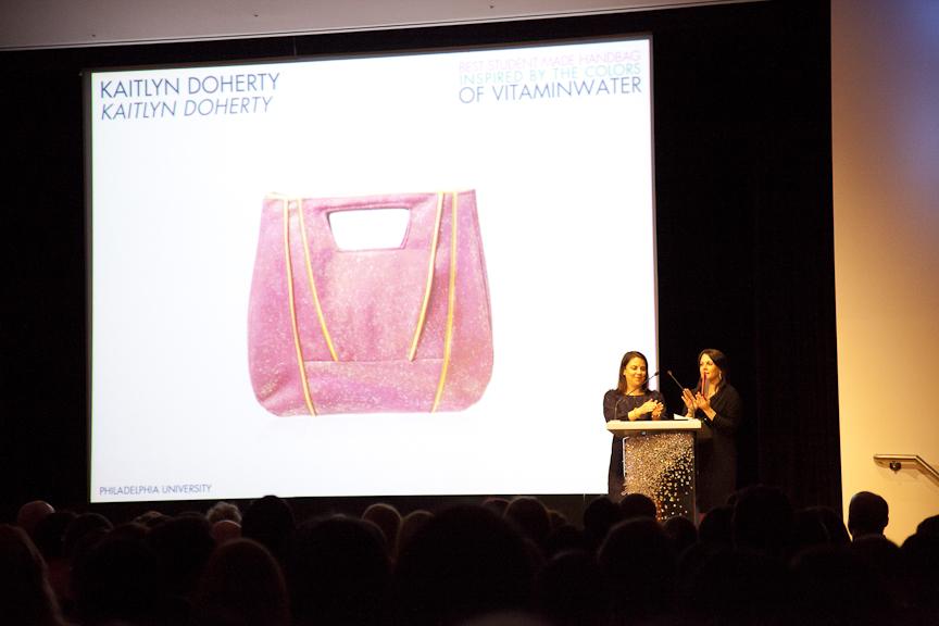 Kaitlyn Doherty, Winner of the Best Student Made Handbag Inspired by the Colors of vitaminwater