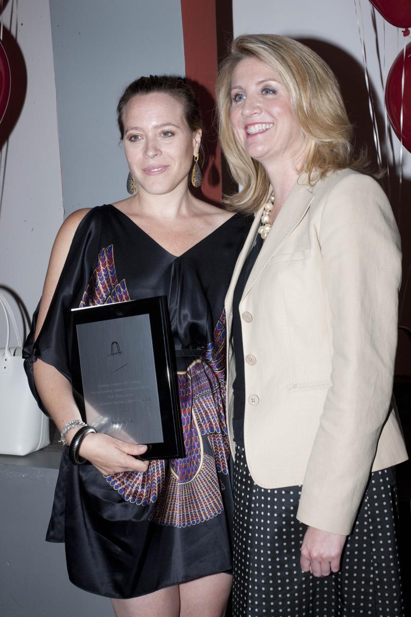 Winner of the 2010 Most Innovative Handbag Michelle Vale and AnneMarie Frank of mark
